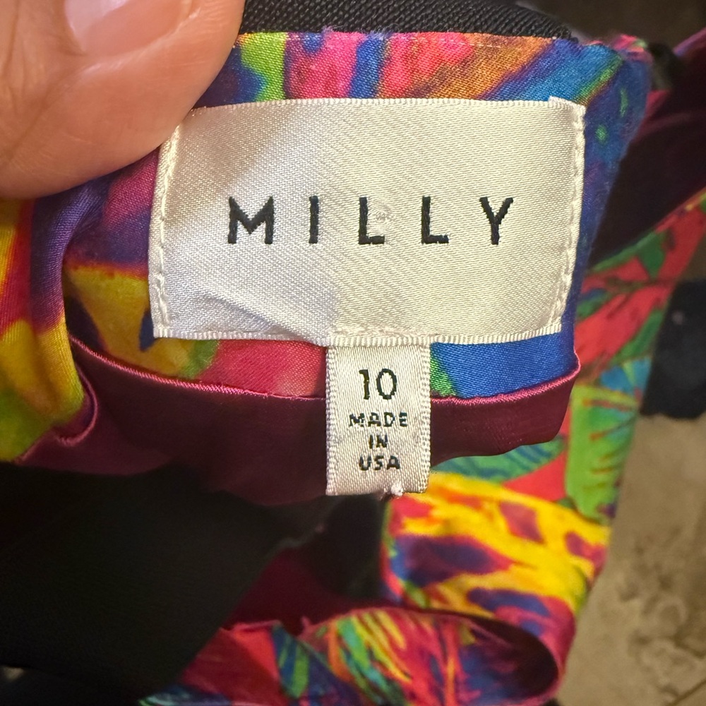 Milly Floral Printed Sheath Dress Size 10 - Picture 5 of 9
